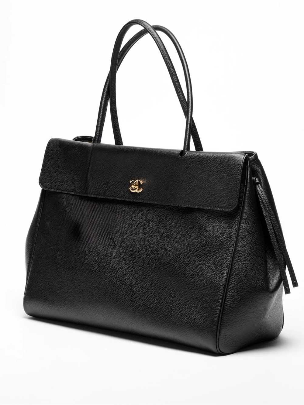 Beautiful Fashion Top-Handle Tote with CC Turn-Lock